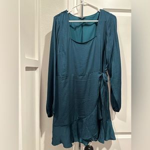 Emerald wrap dress
